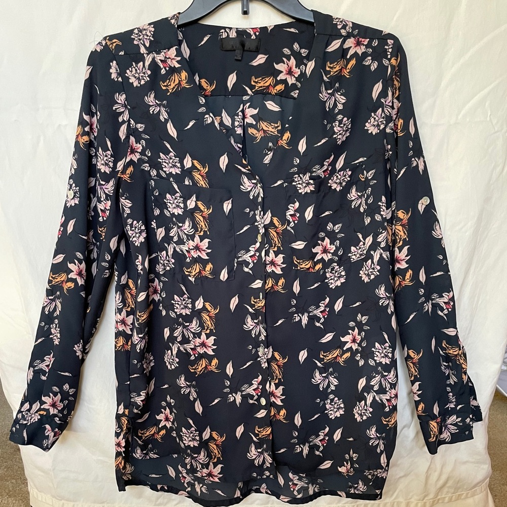 Floral button down blouse